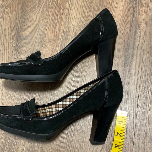 Joan & David Suede and patent block heels Blk sz 8 - Picture 6 of 8